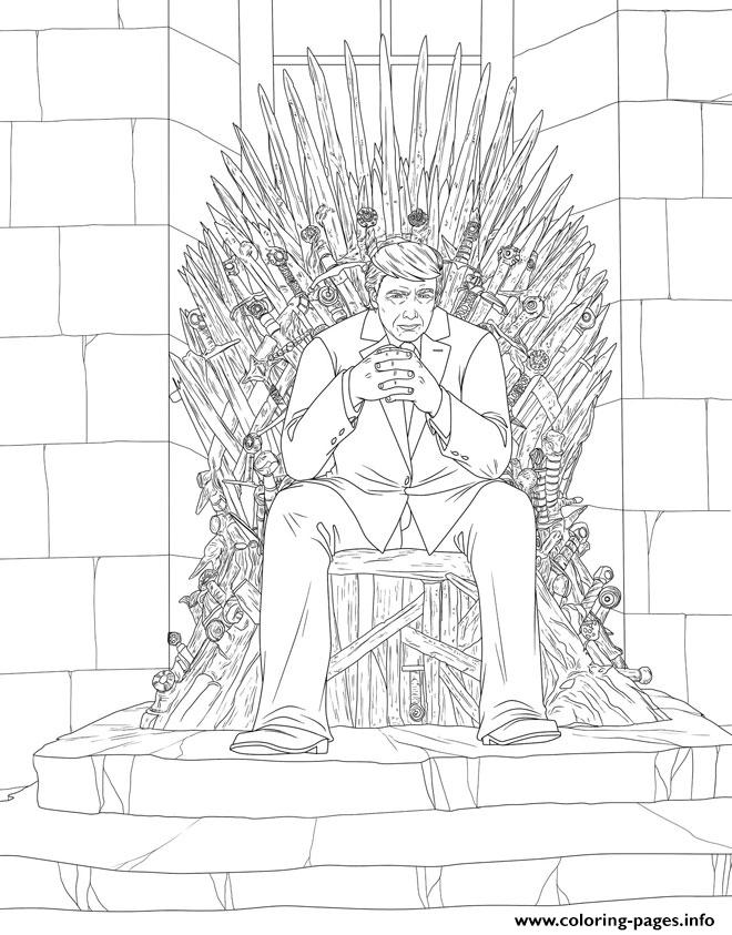 Donald Trump Iron Throne Trump coloring